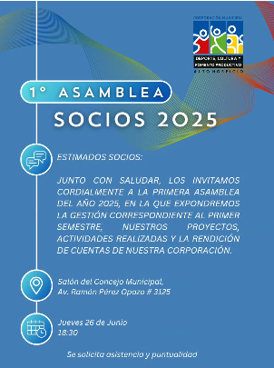 1° Asamblea Socios 2025 - CORMAHO